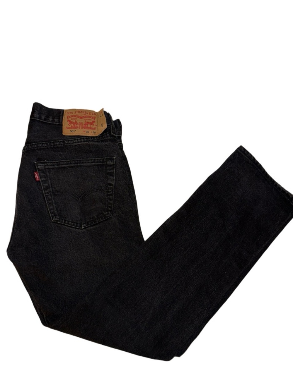 Levi’s 501 Black Straight Leg Jeans W30 L30 Denim Pants